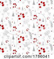 Poster, Art Print Of Decorative Scandi Style Christmas Pattern Design