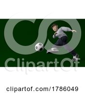 Poster, Art Print Of Young Person Playing Soccer