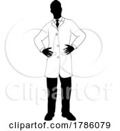 Poster, Art Print Of Scientist Chemist Pharmacist Man Silhouette Person