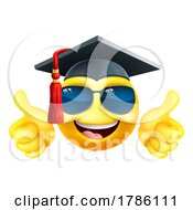 Emoji Graduate College Sunglasses Cartoon Emoticon