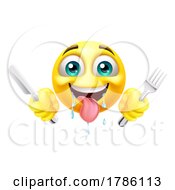 Poster, Art Print Of Hungry Drooling Face Emoji Emoticon Cartoon Icon