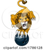 Lion Bowling Ball Animal Sports Team Mascot