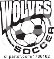 Poster, Art Print Of Wolves Team Soccer With A Soccer Ball