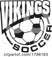 Poster, Art Print Of Vikings Team Soccer With A Soccer Ball
