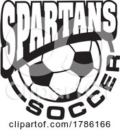 Poster, Art Print Of Spartans Team Soccer With A Soccer Ball