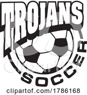 Poster, Art Print Of Trojans Team Soccer With A Soccer Ball