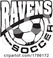 Poster, Art Print Of Ravens Team Soccer With A Soccer Ball