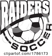 Poster, Art Print Of Raiders Team Soccer With A Soccer Ball