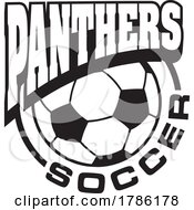 Poster, Art Print Of Panthers Team Soccer With A Soccer Ball