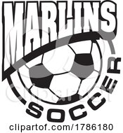 Poster, Art Print Of Marlins Team Soccer With A Soccer Ball