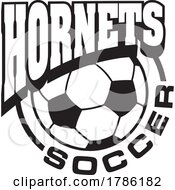 Poster, Art Print Of Hornets Team Soccer With A Soccer Ball