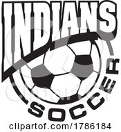 Poster, Art Print Of Indians Team Soccer With A Soccer Ball