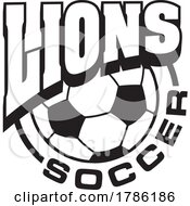 Poster, Art Print Of Lions Team Soccer With A Soccer Ball