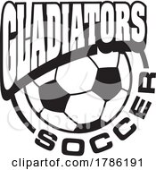 Poster, Art Print Of Gladiators Team Soccer With A Soccer Ball
