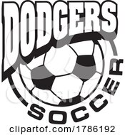 Poster, Art Print Of Dodgers Team Soccer With A Soccer Ball
