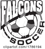 Poster, Art Print Of Falcons Team Soccer With A Soccer Ball