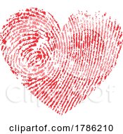 Red Fingerprint Heart