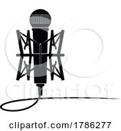 Poster, Art Print Of Black And White Radio Station Microphone