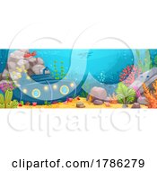 Poster, Art Print Of Submarine On The Sea Floor