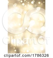 Golden Bokeh Lights Christmas Background Design 2811
