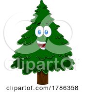 Poster, Art Print Of Cartoon Evergreen Or Christmas Tree Mascot