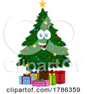 Cartoon Christmas Tree Mascot