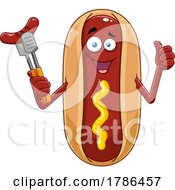 Cartoon Hot Dog Mascot Giving A Thumb Up