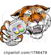Tiger Gamer Video Game Animal Sports Team Mascot