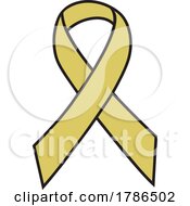 Poster, Art Print Of Gold Awareness Ribbon