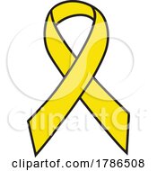 Poster, Art Print Of Yellow Awareness Ribbon