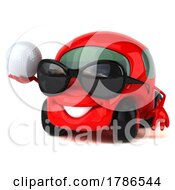01/01/2023 - 3d Little Red Car On A White Background
