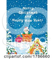 Poster, Art Print Of Santa Cat And Merry Christmas And Happy New Year Greeting