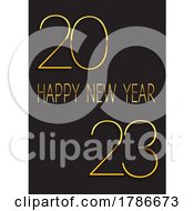 Poster, Art Print Of Gold And Black Happy New Year Background
