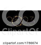 Poster, Art Print Of Gold And Black Happy New Year Banner Design