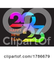 Poster, Art Print Of Happy New Year Background With Gradient Text Design