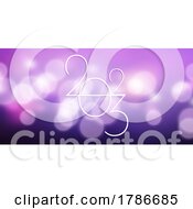Poster, Art Print Of Happy New Year Banner With Bokeh Lights Design