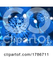 Poster, Art Print Of 3d Medical Background With Flu Virus Cells