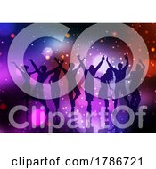 Poster, Art Print Of Party People Dancing On A Bokeh Lights Background