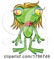 Poster, Art Print Of Cartoon Blond Female Frog