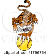 Tiger Softball Animal Sports Team Mascot