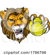 Lion Tennis Ball Animal Sports Team Mascot