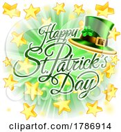 Happy St Patricks Day Leprechaun Hat Design by AtStockIllustration