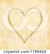 Poster, Art Print Of Glittery Heart On A Grunge Style Background