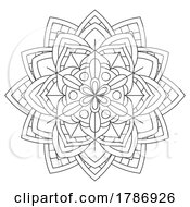 Decorative Mandala Design Ideal For Colouring Book by KJ Pargeter