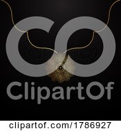 Poster, Art Print Of Elegant Black And Gold Mandala Invitation Background
