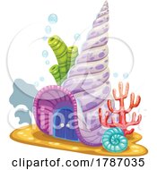 Poster, Art Print Of Underwater Shell Home