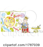 Poster, Art Print Of Cartoon King Going Over An Attack Strategy