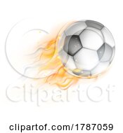 Poster, Art Print Of Soccer Football Ball Flame Fire Concept