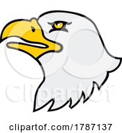 Poster, Art Print Of Bald Eagle Or Sea Eagle Side View Mascot Retro Style