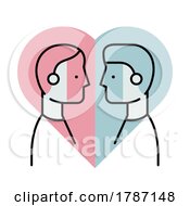Poster, Art Print Of Gay Couple With A Heart